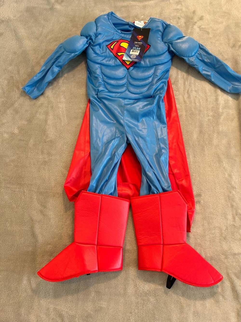 DC Comics Superman Muscle Chest Toddler Costume Size 18M+